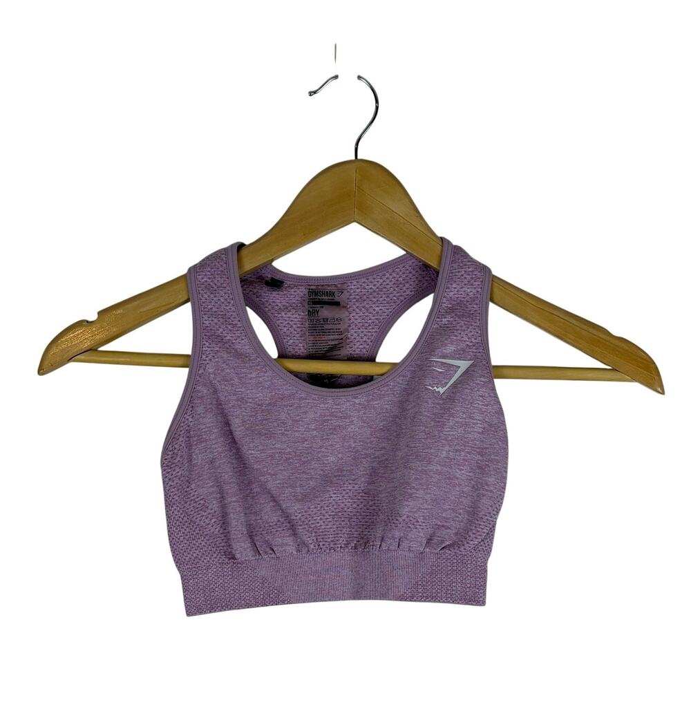 Gymshark Pink Seamless Sports Bra Racerback Stretchy Athletic Sporty Workout XS
